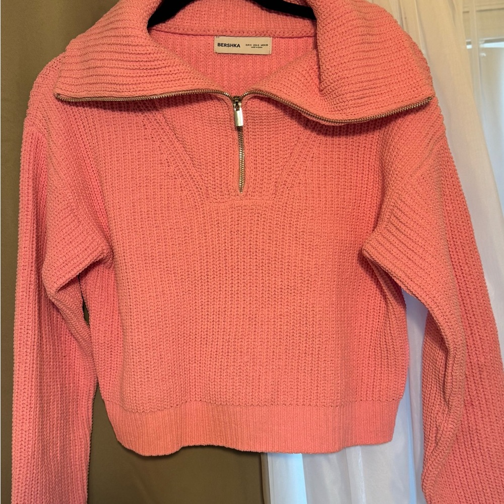 Bershka Pink Cowl Neck Sweater